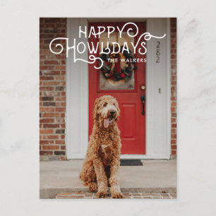 Postal Festiva Felices Howlidays   Foto Mascota