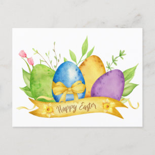 Postal Festiva Felices Huevos de Pascua