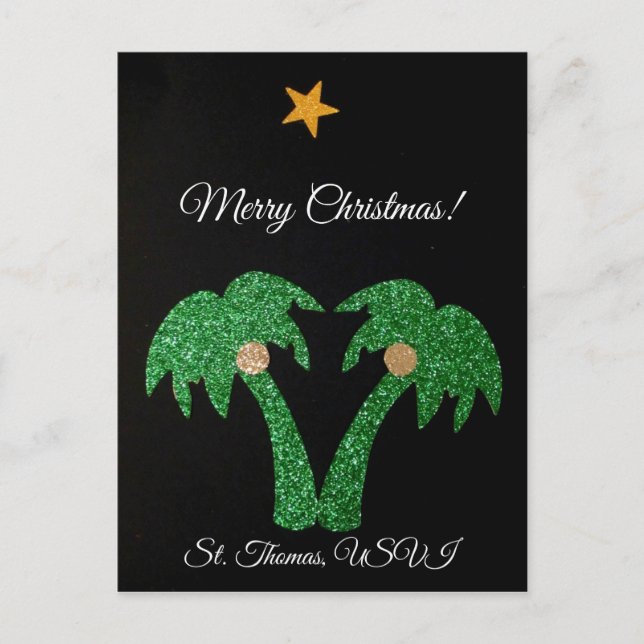 Postal Festiva Felices Navidad, St. Thomas USVI (Anverso)