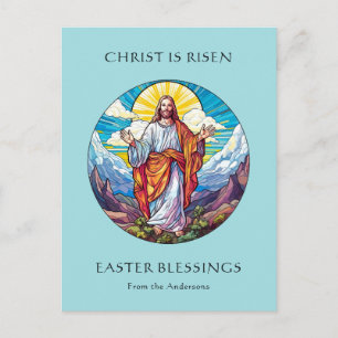 Postal Festiva Felices Pascuas Bendiciones Religiosas Católicas J
