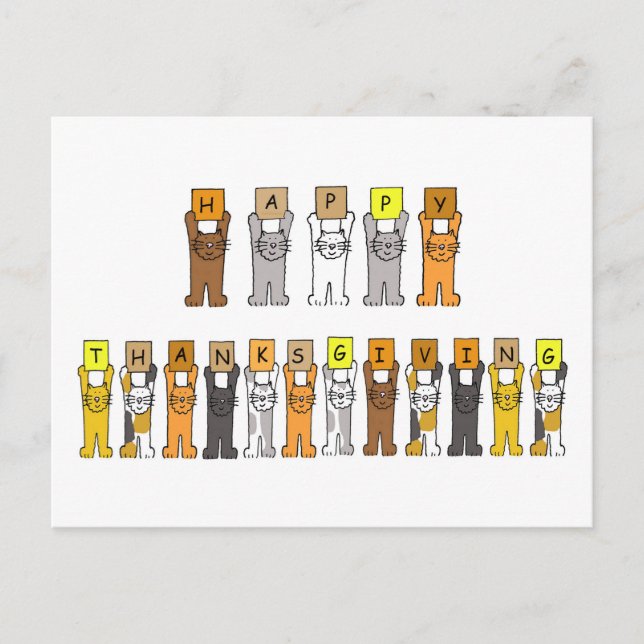 Postal Festiva Felices Personalizados de Acción de Gracias (Anverso)