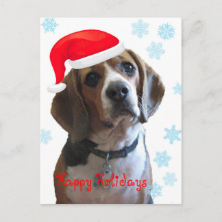Postal Festiva Felices vacaciones Beagle