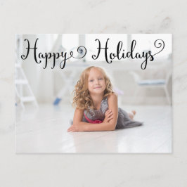 Postal Festiva Felices vacaciones Black Script - Post Card