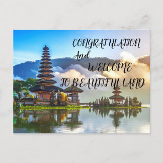 Postal Festiva Felices vacaciones en Bali