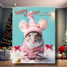 Felices vacaciones Navidades de nombre de familia