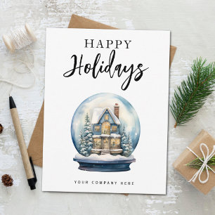 Postal Festiva Felices vacaciones Navidades Globe House Realty