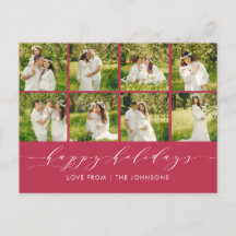 Felices vacaciones Red Moderno Collage de fotos el