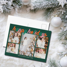 Felicidades Retro Felices Fiestas Cute Verde Fotog