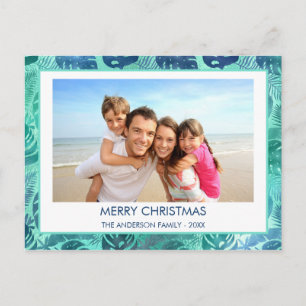 POSTAL FESTIVA FELICITACIÓN DE MERRY CHRISTMAS HAWAIIAN TROPICAL