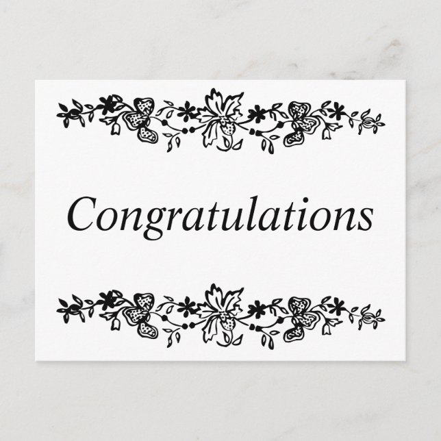 Postal Festiva Felicitaciones (Anverso)