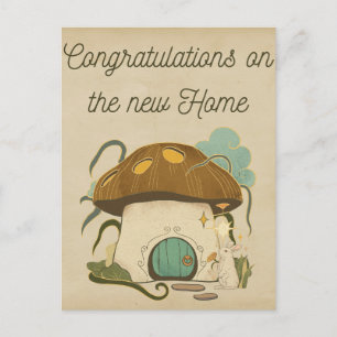 Postal Festiva Felicitaciones por el nuevo Cottagecore de casa