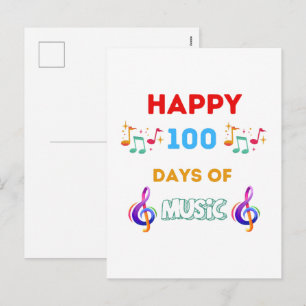 Postal Festiva Feliz 100 días de música