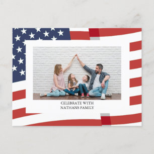 Postal Festiva Feliz 4 de julio, Día de la Independencia, foto