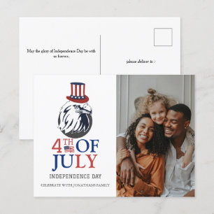 Postal Festiva Feliz 4 de julio, Día de la Independencia, foto