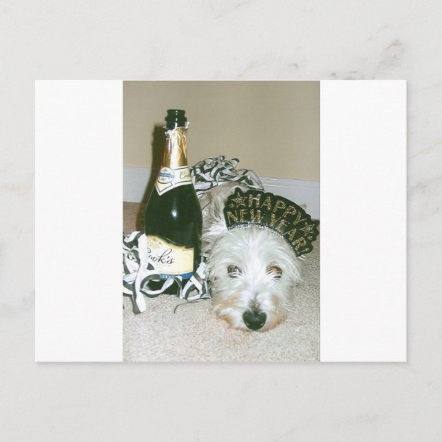 Postal Festiva Feliz Año Nuevo (Anverso)