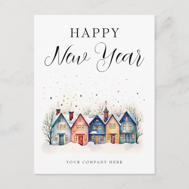 Postal Festiva Feliz Año Nuevo (Anverso)