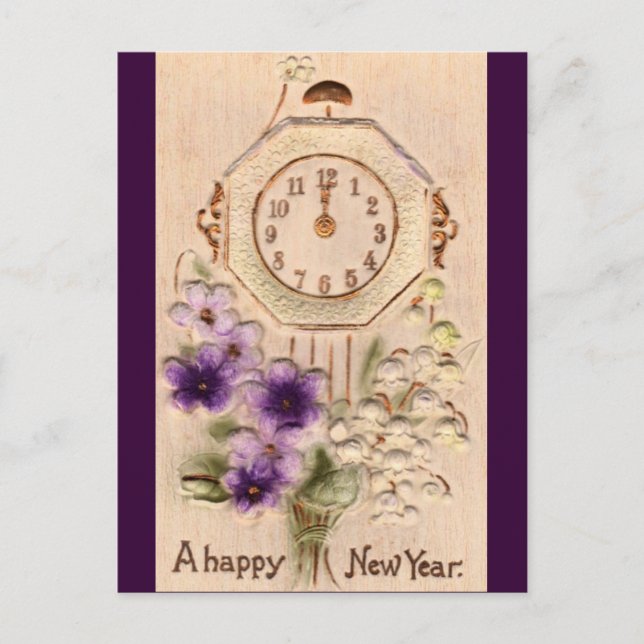 Postal Festiva Feliz Año Nuevo (Anverso)