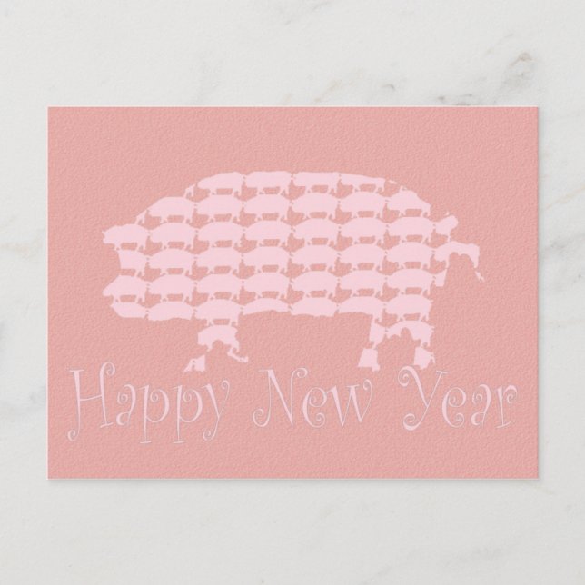 Postal Festiva Feliz Año Nuevo (Anverso)