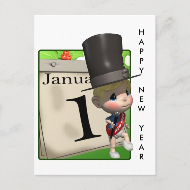 POSTAL FESTIVA ¡FELIZ AÑO NUEVO! (Anverso)