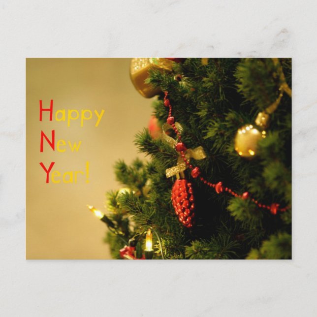 Postal Festiva ¡Feliz Año Nuevo! (Anverso)