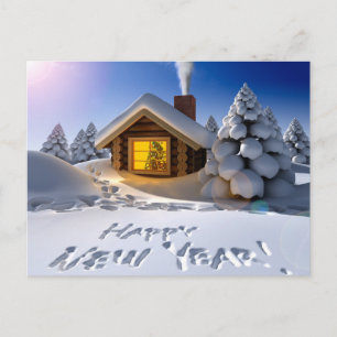 Postal Festiva Feliz Año Nuevo