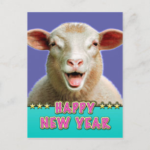 POSTAL FESTIVA FELIZ AÑO NUEVO