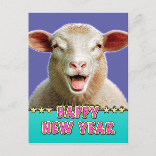 POSTAL FESTIVA FELIZ AÑO NUEVO (Anverso)