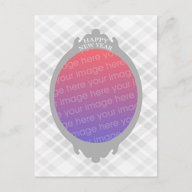 Postal Festiva feliz año nuevo (Anverso)