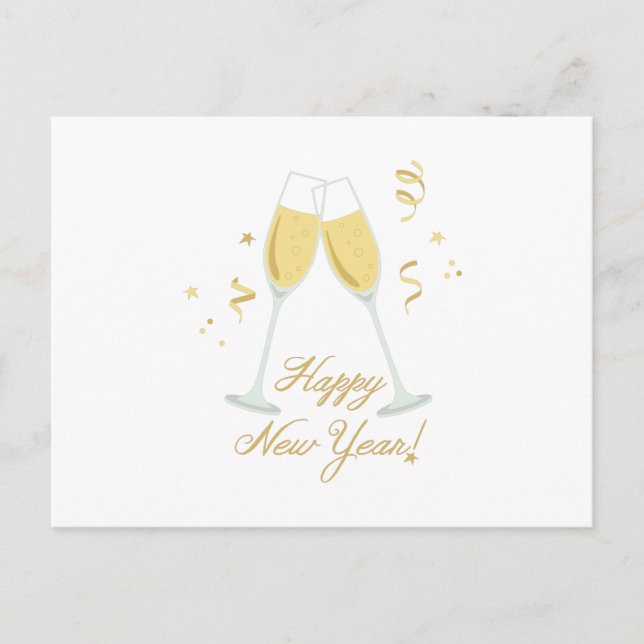 Postal Festiva Feliz Año Nuevo (Anverso)