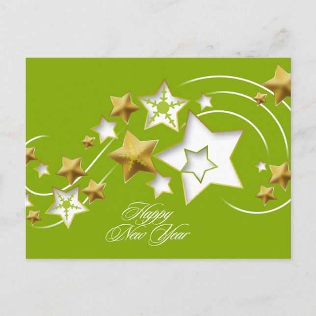 Postal Festiva Feliz Año Nuevo - (Anverso)