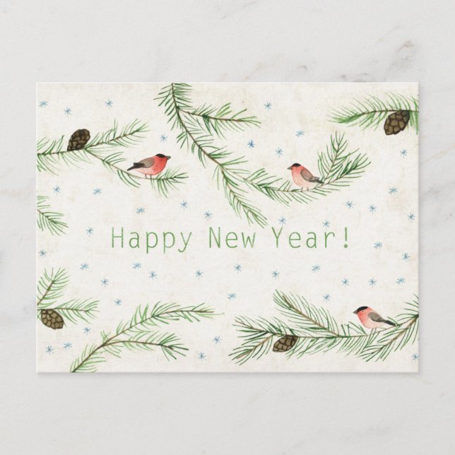Postal Festiva ¡Feliz Año Nuevo! (Anverso)