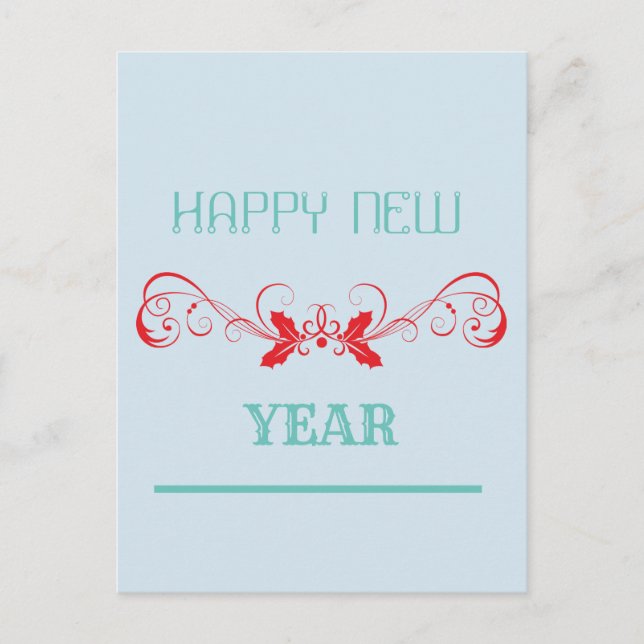 Postal Festiva Feliz Año Nuevo (Anverso)