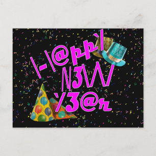 POSTAL FESTIVA FELIZ AÑO NUEVO