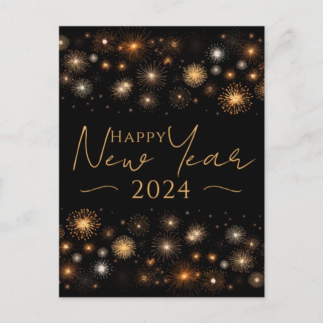 Postal Festiva Feliz Año Nuevo (Anverso)