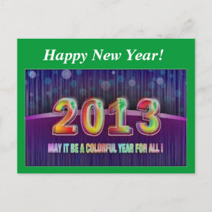 Postal Festiva Feliz Año Nuevo 2013