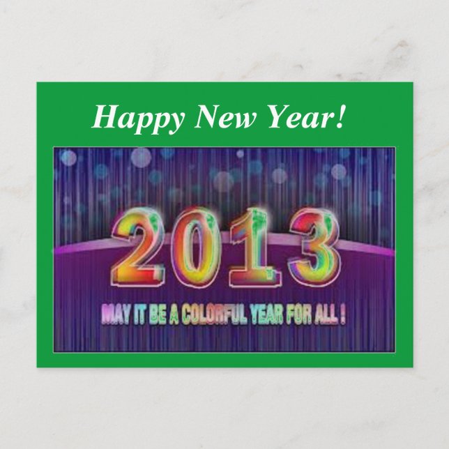 Postal Festiva Feliz Año Nuevo 2013 (Anverso)