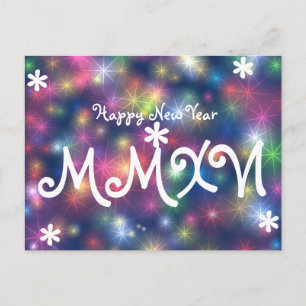 Postal Festiva Feliz Año Nuevo 2016 estrellas brillantes numero r