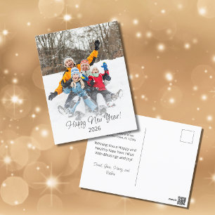 Postal Festiva Feliz Año Nuevo 2023 Familia moderna