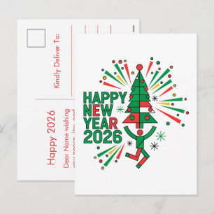 Postal Festiva Feliz Año Nuevo 2026