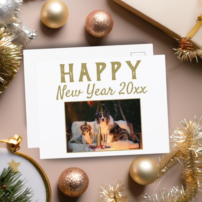 Postal Festiva Feliz Año Nuevo 2026 Día Internacional de la Fotog (Subido por el creador)