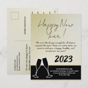 Postal Festiva Feliz Año Nuevo corporativo moderno 2023 
