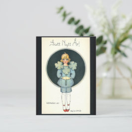 Postal Festiva Feliz Año Nuevo - Escandinavo antiguo - Retro