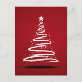 Postal Festiva Feliz Árbol de Navidad.