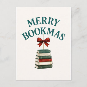 Postal Festiva Feliz Bookmas 