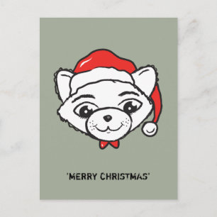 Postal Festiva Feliz CATmas cada uno - gato de las Felices