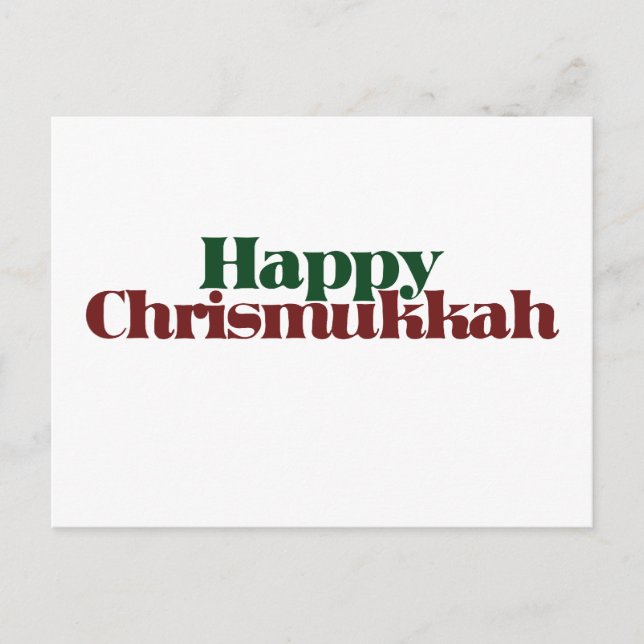 Postal Festiva Feliz Chrismukkah (Anverso)