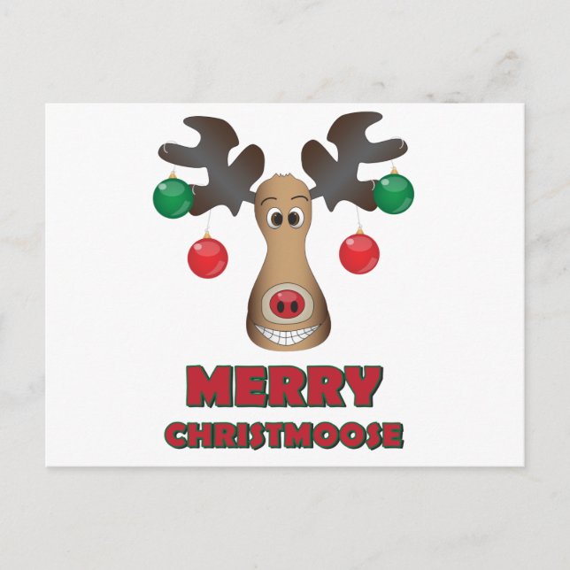 Postal Festiva ¡Feliz Christmoose! (Anverso)