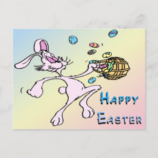 Postal Festiva Feliz Conejo de Pascua
