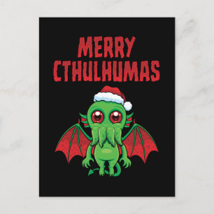 Postal Festiva Feliz Cthulhumas Saludos de Temporada