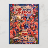 Feliz cumpleaños 250 a América Fламingo 4 de julio